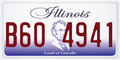 IL license plate B604941