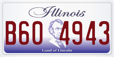 IL license plate B604943