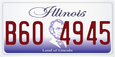 IL license plate B604945