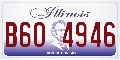 IL license plate B604946