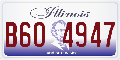 IL license plate B604947