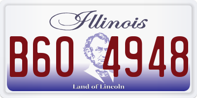 IL license plate B604948