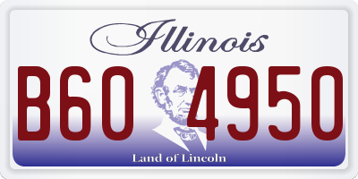 IL license plate B604950
