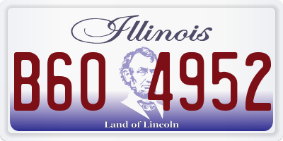 IL license plate B604952