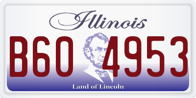 IL license plate B604953