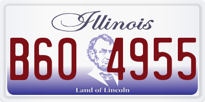 IL license plate B604955