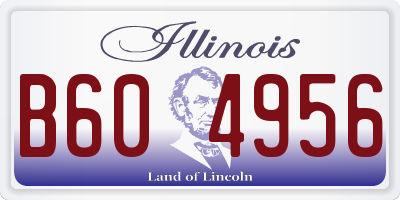IL license plate B604956