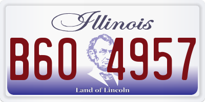 IL license plate B604957