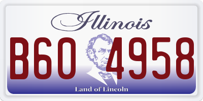 IL license plate B604958