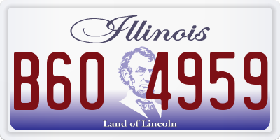 IL license plate B604959