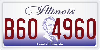 IL license plate B604960