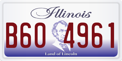 IL license plate B604961