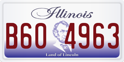 IL license plate B604963