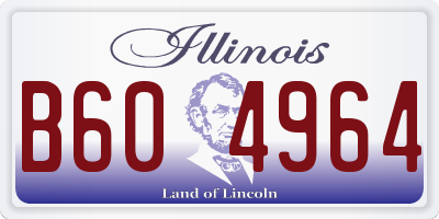 IL license plate B604964