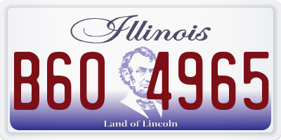 IL license plate B604965