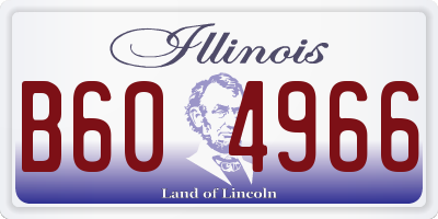 IL license plate B604966