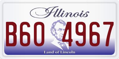 IL license plate B604967