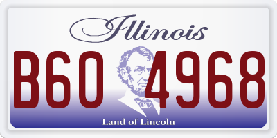 IL license plate B604968