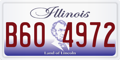 IL license plate B604972