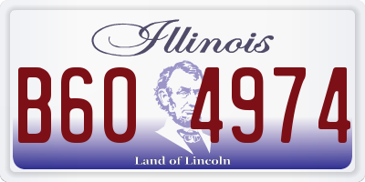 IL license plate B604974
