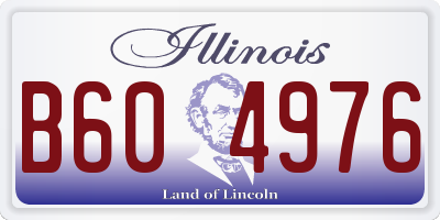 IL license plate B604976