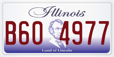 IL license plate B604977