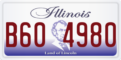 IL license plate B604980