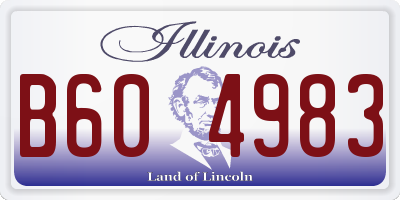 IL license plate B604983