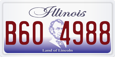 IL license plate B604988