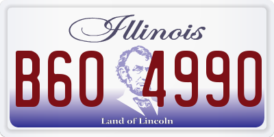 IL license plate B604990