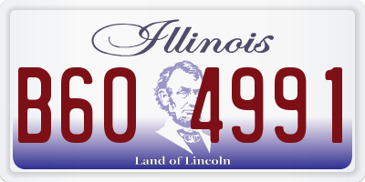 IL license plate B604991
