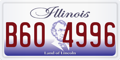 IL license plate B604996