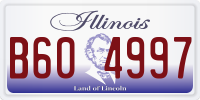 IL license plate B604997