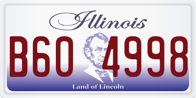 IL license plate B604998