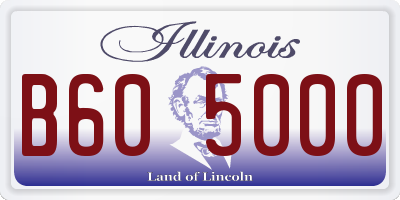 IL license plate B605000