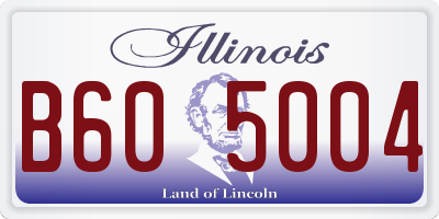 IL license plate B605004