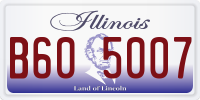 IL license plate B605007