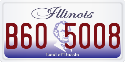 IL license plate B605008