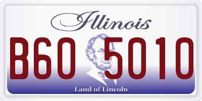 IL license plate B605010