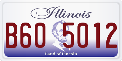 IL license plate B605012