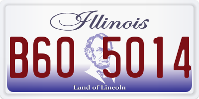 IL license plate B605014