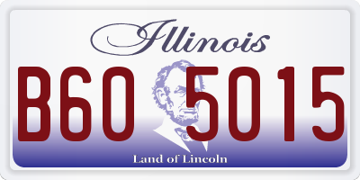 IL license plate B605015