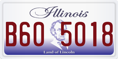 IL license plate B605018