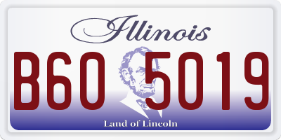 IL license plate B605019