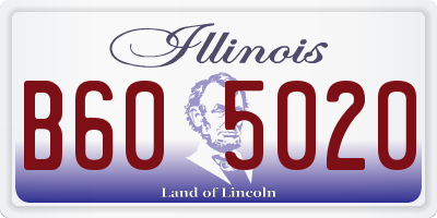IL license plate B605020