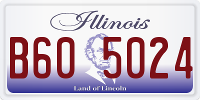 IL license plate B605024