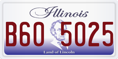 IL license plate B605025