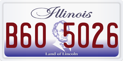 IL license plate B605026