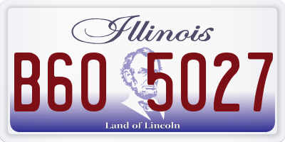 IL license plate B605027