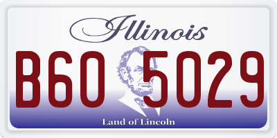 IL license plate B605029